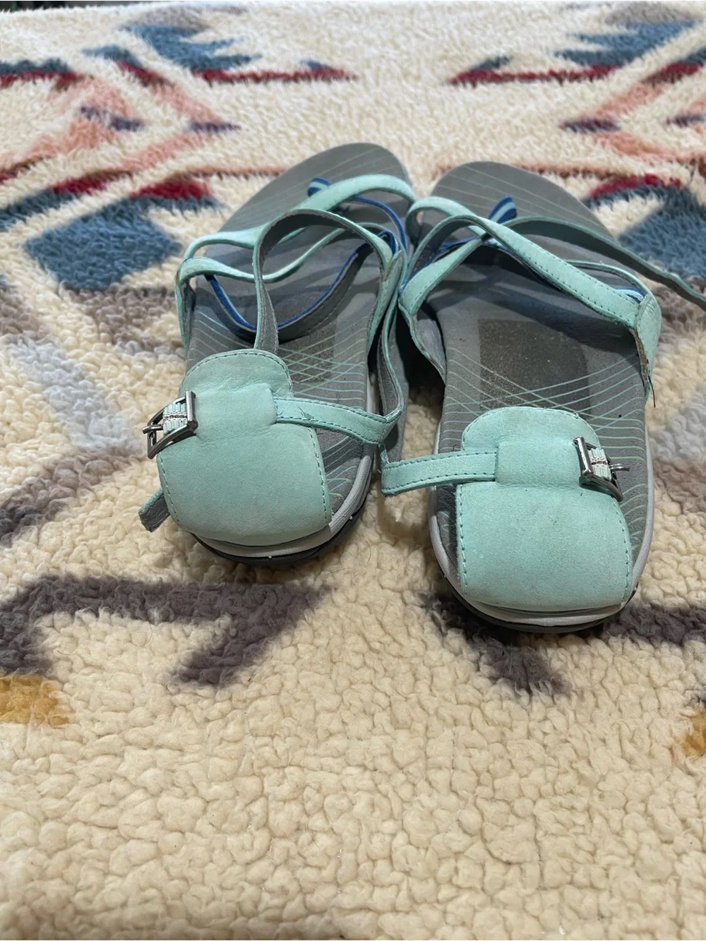 Merrell Light Blue & Grey Strappy Toe-Loop Sandals | Women’s Size 8 | Worn Once